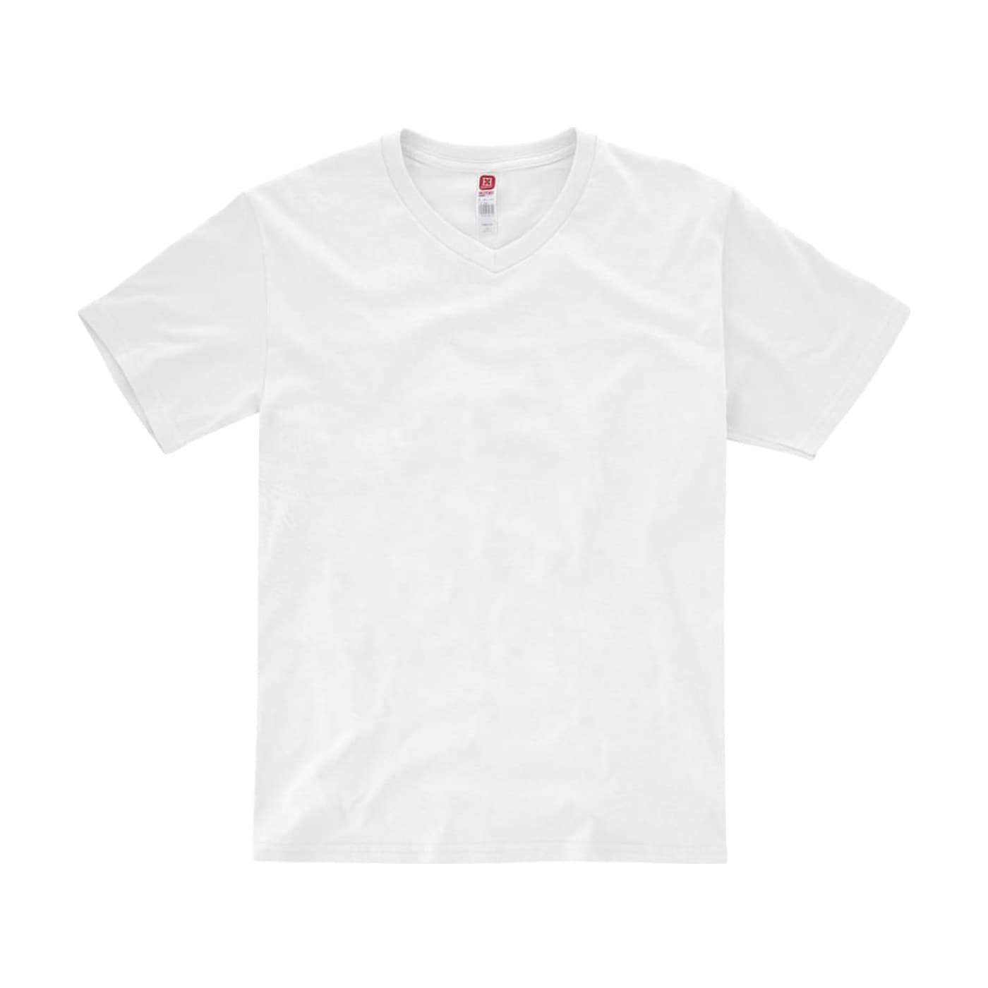 Playera adulto cuello V lisa en color Blanco
