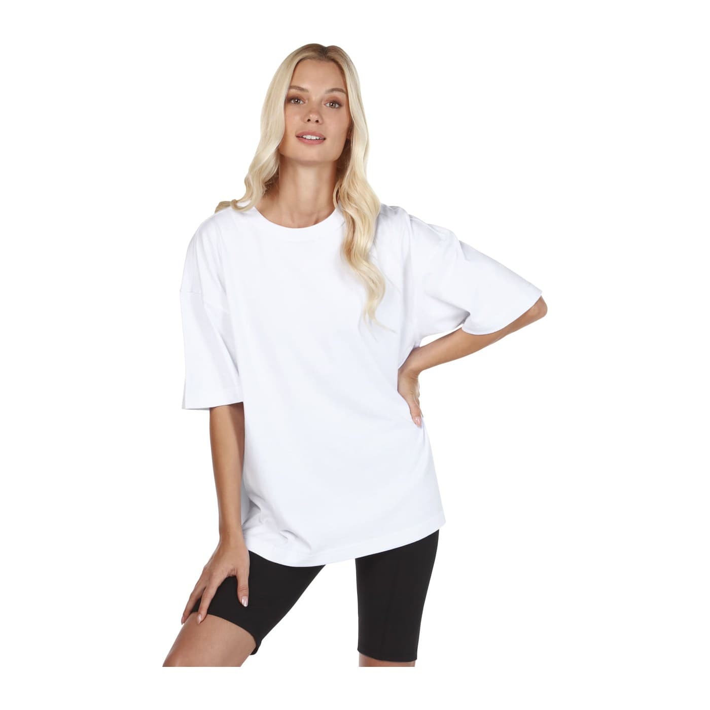 Oversize Euro lisa en color Blanco